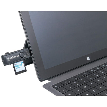 Mini Lector Manhattan Grabador Externo de Tarjetas USB 3.0 Súper Velocidad 24 en 1 Portátil