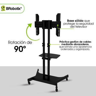BRobotix 6007792 soporte para TV 2.18 m (86") Negro