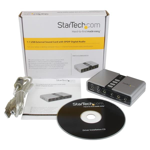 StarTech.com ICUSBAUDIO7D tarjeta de audio 7.1 canales