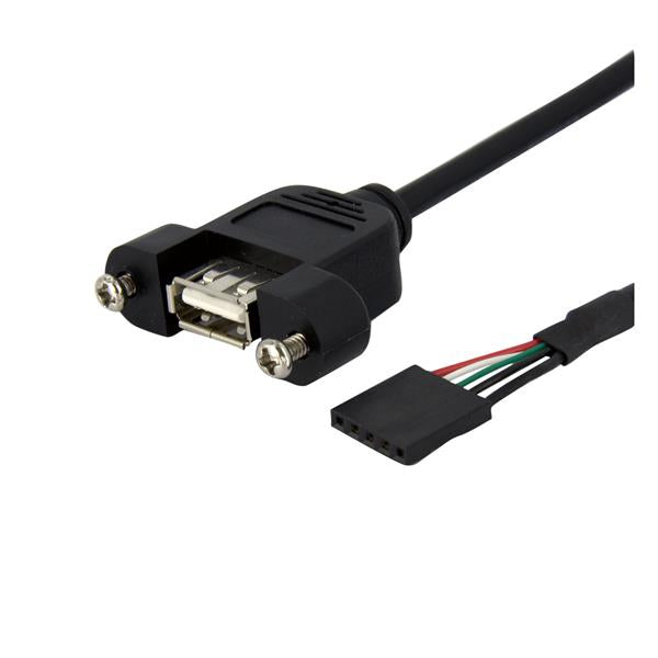 StarTech.com USBPNLAFHD3 cable USB 0.9 m Negro