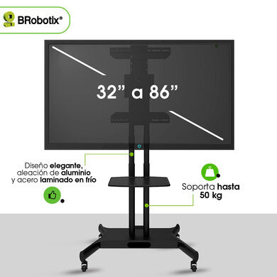 BRobotix 6007792 soporte para TV 2.18 m (86") Negro