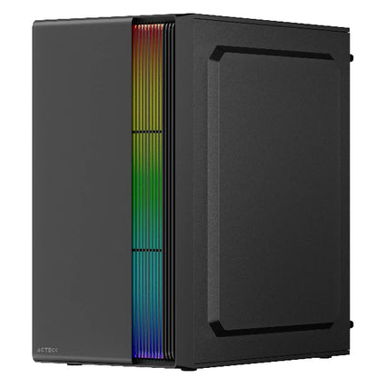 Gabinete Acteck Mini Torre Fusion II GI440 Max MB M-ATX 1xUSB 3.0 Advanced Series Negro