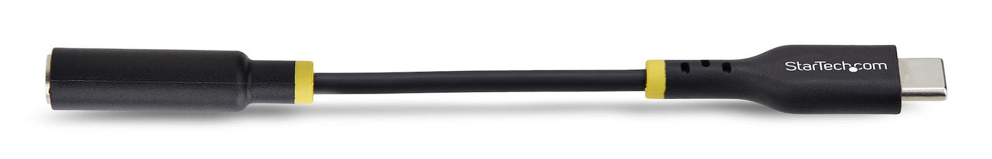 StarTech.com USBCAUDIO2 cable de audio 0.127 m USB Type-C 2.0 3,5 mm Negro