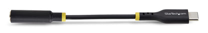 StarTech.com USBCAUDIO2 cable de audio 0.127 m USB Type-C 2.0 3,5 mm Negro