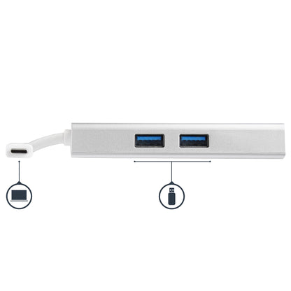 StarTech.com DKT30CHPDW base para laptop o replicador de puertos Alámbrico USB 3.2 Gen 1 (3.1 Gen 1) Type-C Plata, Blanco