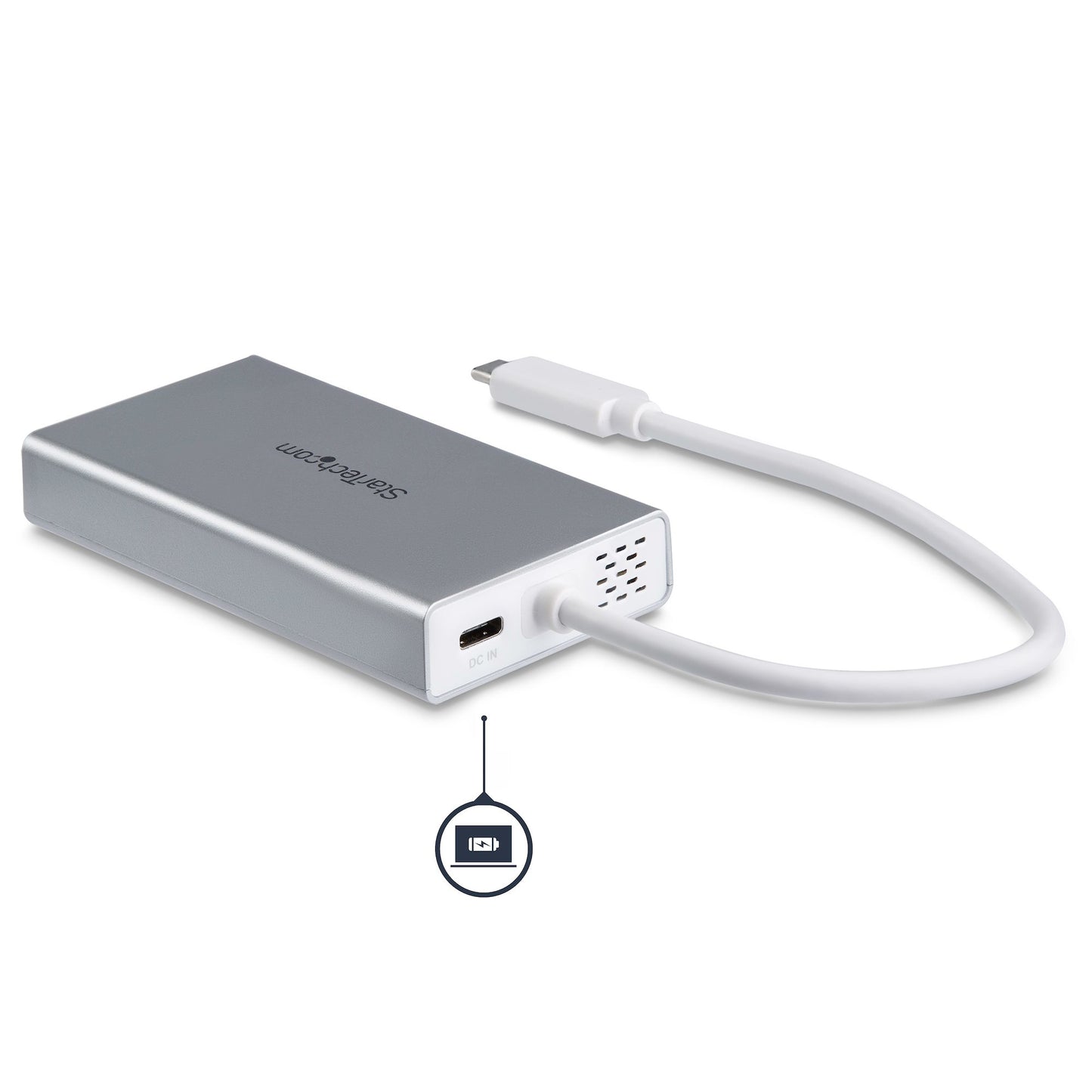 StarTech.com DKT30CHPDW base para laptop o replicador de puertos Alámbrico USB 3.2 Gen 1 (3.1 Gen 1) Type-C Plata, Blanco