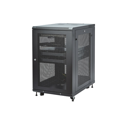 StarTech.com RK1833BKM armario rack Rack o bastidor independiente Negro