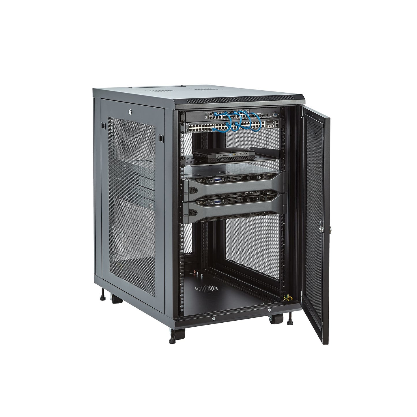 StarTech.com RK1833BKM armario rack Rack o bastidor independiente Negro