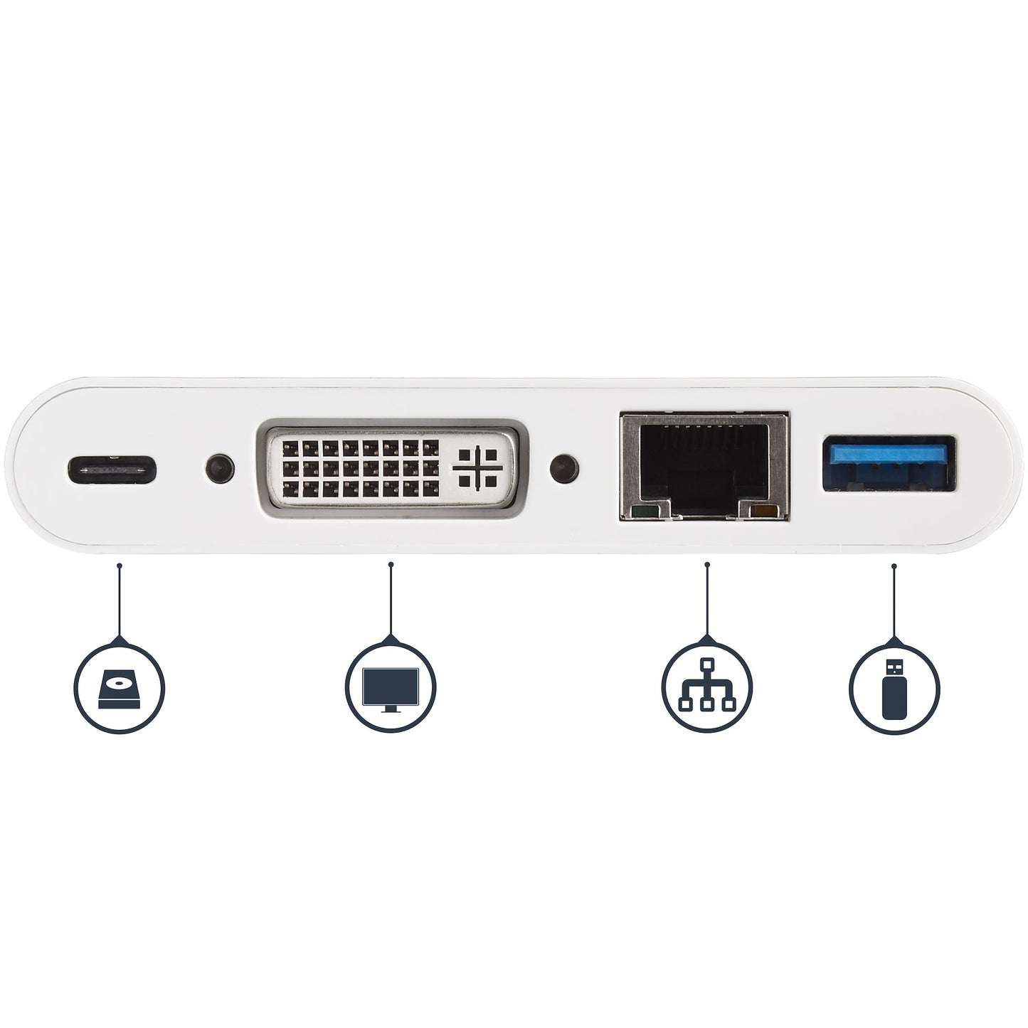 StarTech.com DKT30CDVPD base para laptop o replicador de puertos Alámbrico USB 3.2 Gen 1 (3.1 Gen 1) Type-C Blanco