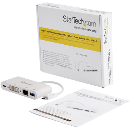StarTech.com DKT30CDVPD base para laptop o replicador de puertos Alámbrico USB 3.2 Gen 1 (3.1 Gen 1) Type-C Blanco