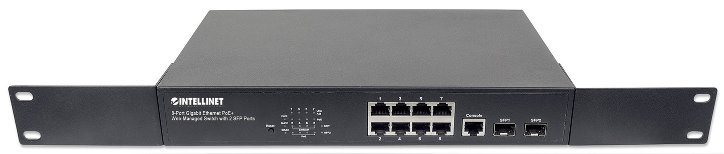 Intellinet 561167 dispositivo de redes Gestionado Gigabit Ethernet (10/100/1000) Energía sobre Ethernet (PoE) Negro