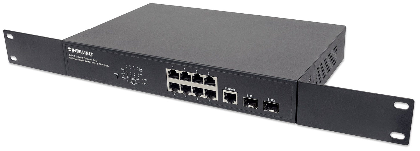 Intellinet 561167 dispositivo de redes Gestionado Gigabit Ethernet (10/100/1000) Energía sobre Ethernet (PoE) Negro