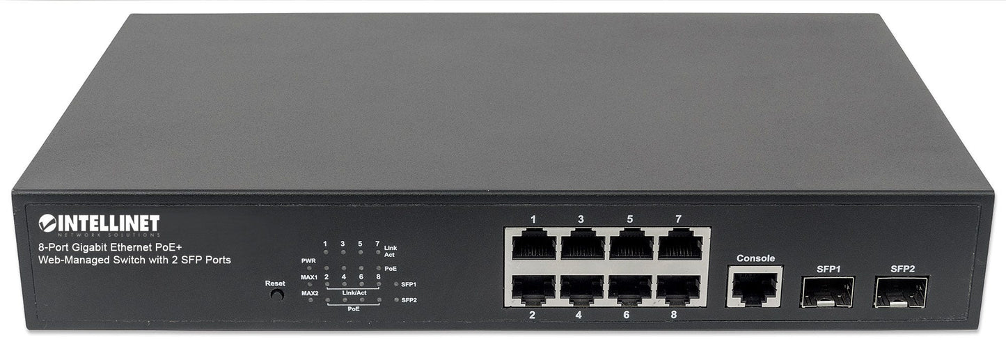 Intellinet 561167 dispositivo de redes Gestionado Gigabit Ethernet (10/100/1000) Energía sobre Ethernet (PoE) Negro