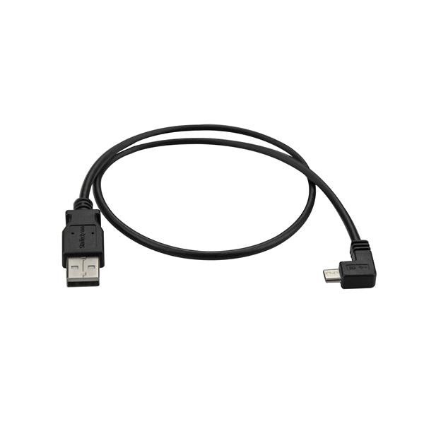 StarTech.com USBAUB50CMRA cable USB USB 2.0 0.5 m USB A Micro-USB A 0.48 Gbit/s Negro