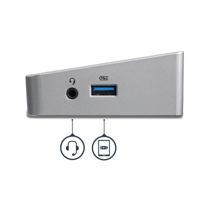 StarTech.com DK30CH2DPPD base para laptop o replicador de puertos Alámbrico USB 3.2 Gen 1 (3.1 Gen 1) Type-C Negro, Plata