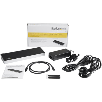StarTech.com DK30CH2DPPD base para laptop o replicador de puertos Alámbrico USB 3.2 Gen 1 (3.1 Gen 1) Type-C Negro, Plata