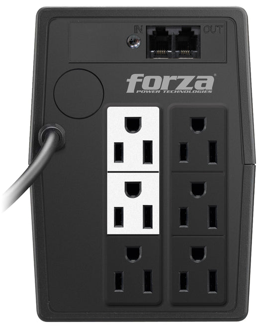 UPS Forza NT-511 Interactivo 500VA/250W 6 Salidas RJ11 Torre 120V Negro