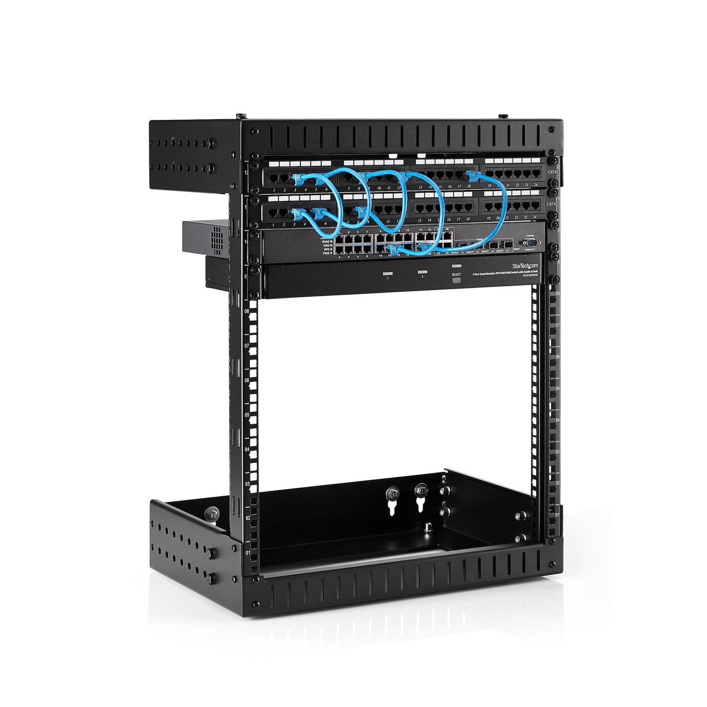 StarTech.com RK12WALLOA armario rack Bastidor de pared Negro
