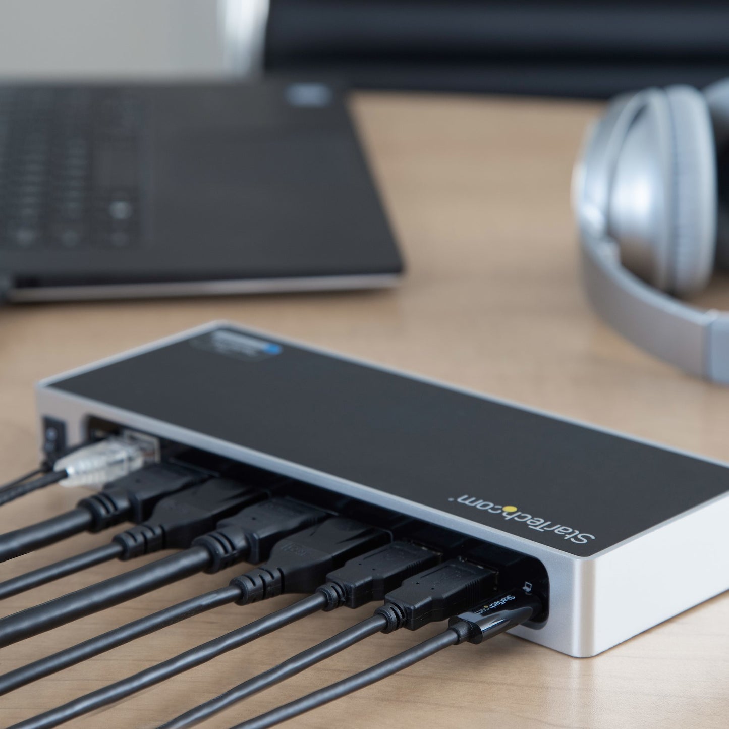 StarTech.com DK30A2DH base para laptop o replicador de puertos Alámbrico USB 3.2 Gen 1 (3.1 Gen 1) Type-C Negro, Plata