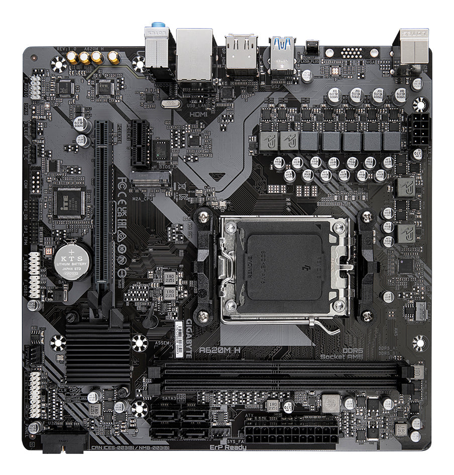 Tarjeta Madre Gigabyte A620M H 2xDDR5 128GB 6400Mhz HDMI DP M.2 PCIe 4.0 S AM5 Ryzen mATX
