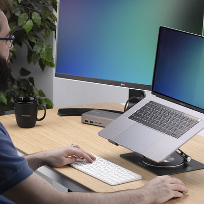 StarTech.com ATFR-LAPTOP-RISER soporte para laptop Soporte para computadora portátil Plata