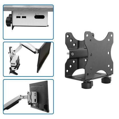 StarTech.com ACCSMNT soporte para CPU Soporte para CPU montado en soporte de monitor Negro