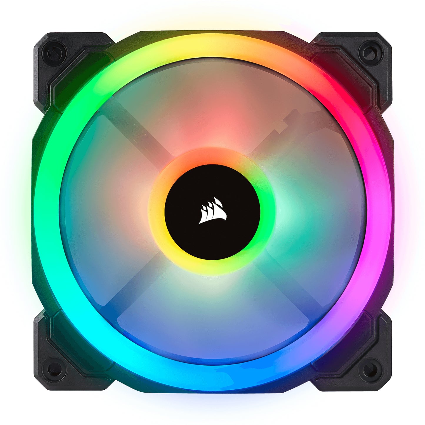 Ventilador para Gabinete Corsair LL120 RGB 120mm Dual Light LED RGB 600-1500RPM Negro