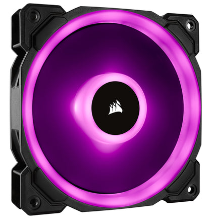 Ventilador para Gabinete Corsair LL120 RGB 120mm Dual Light LED RGB 600-1500RPM Negro