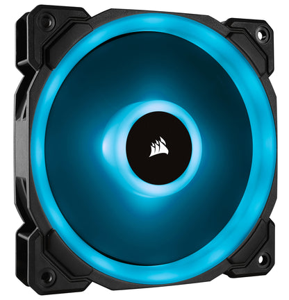 Ventilador para Gabinete Corsair LL120 RGB 120mm Dual Light LED RGB 600-1500RPM Negro
