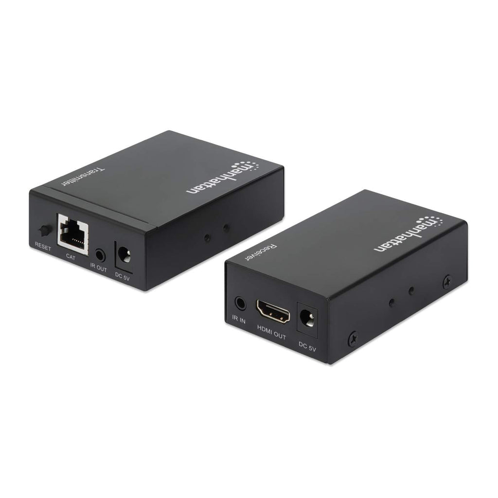 Manhattan 207461 extensor de audio/video Transmisor y receptor AV Negro