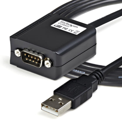 StarTech.com ICUSB422 cambiadores de género de cables DB9 M USB-A FM Negro