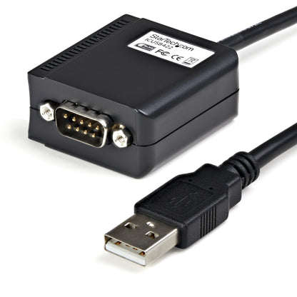 StarTech.com ICUSB422 cambiadores de género de cables DB9 M USB-A FM Negro