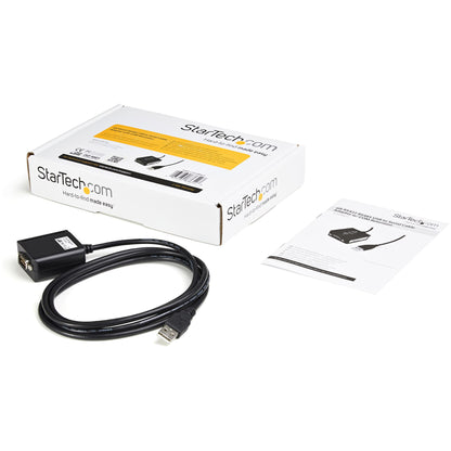 StarTech.com ICUSB422 cambiadores de género de cables DB9 M USB-A FM Negro