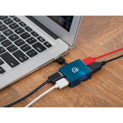 Manhattan 160605 nodo concentrador USB 3.2 Gen 1 (3.1 Gen 1) Type-A 480 Mbit/s Negro