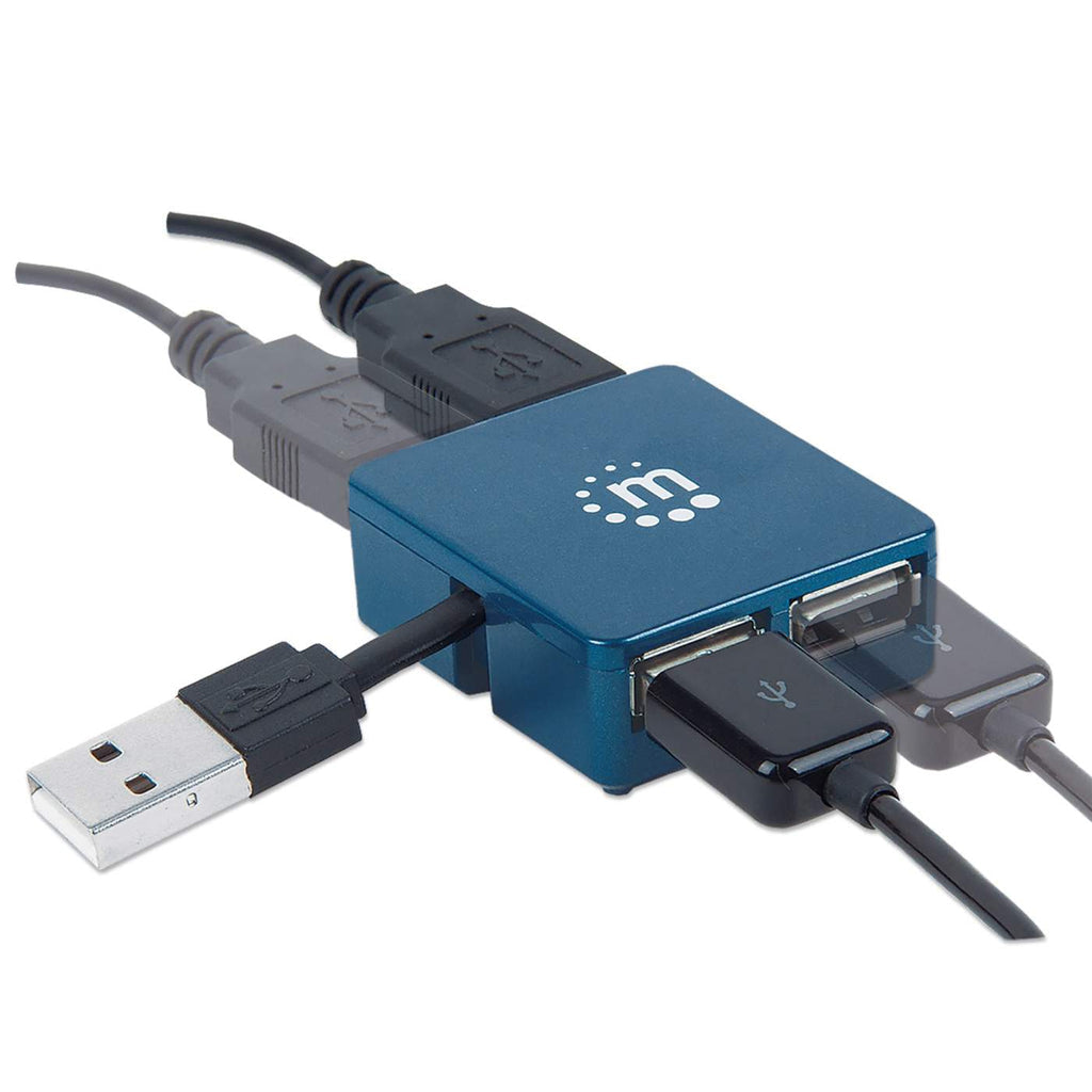 Manhattan 160605 nodo concentrador USB 3.2 Gen 1 (3.1 Gen 1) Type-A 480 Mbit/s Negro