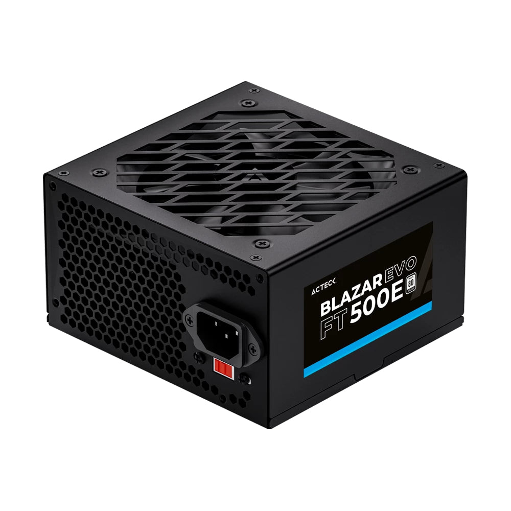 Fuente de Poder Blazar Evo FT500E ATX 500W / 1X20 4 pin  1xAtx 4  3xSata  2xMolex 4 pin  Negro
