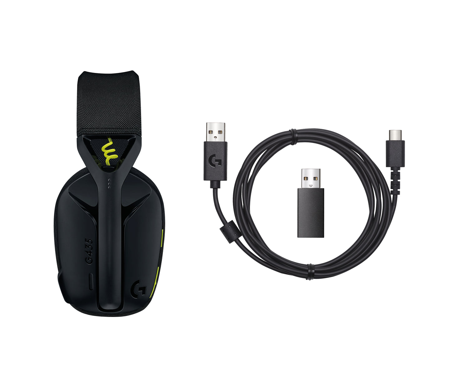 Audífonos Logitech Gaming G435 Inalámbricos Micrófono Lightspeed Color Negro-Amarillo