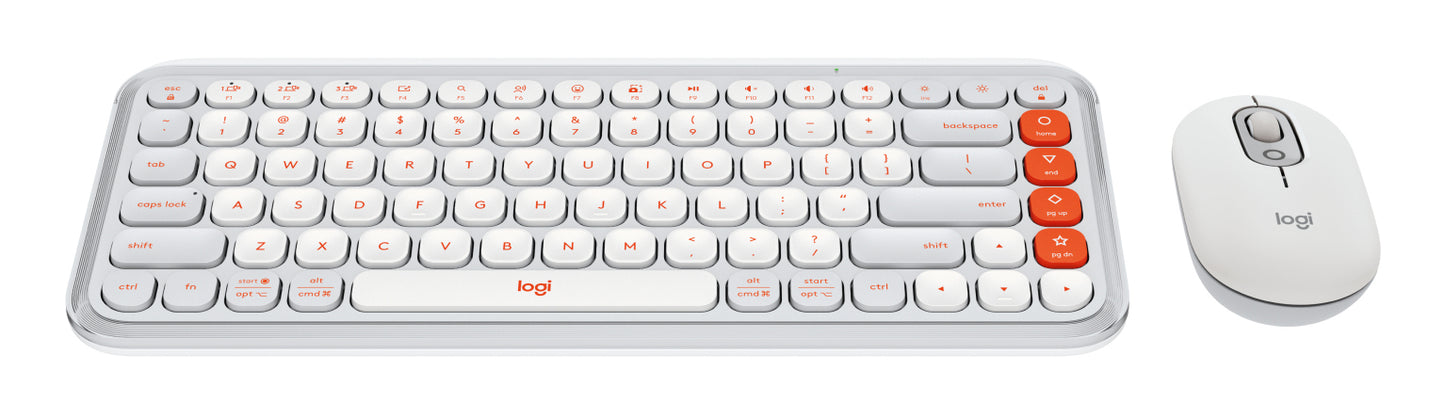 Logitech POP Icon Combo teclado Ratón incluido Universal Bluetooth QWERTY Español Blanco
