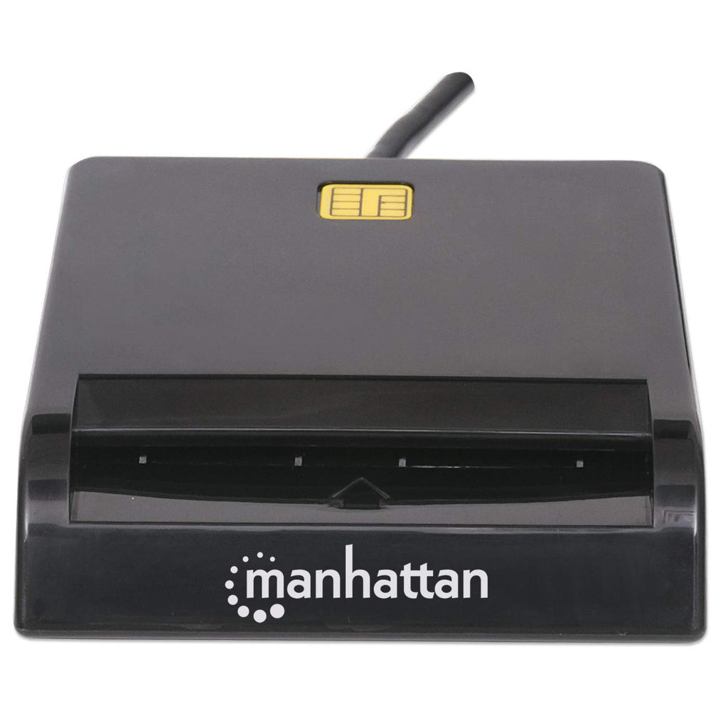 Lector Tarjetas Manhattan Inteligente USB por Contacto Externo Color Negro