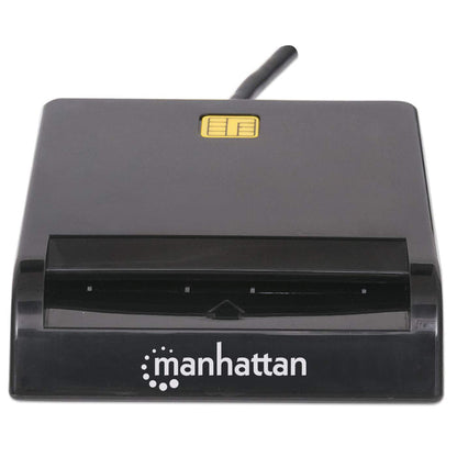 Lector Tarjetas Manhattan Inteligente USB por Contacto Externo Color Negro