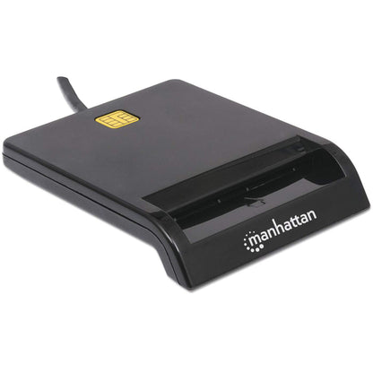 Lector Tarjetas Manhattan Inteligente USB por Contacto Externo Color Negro