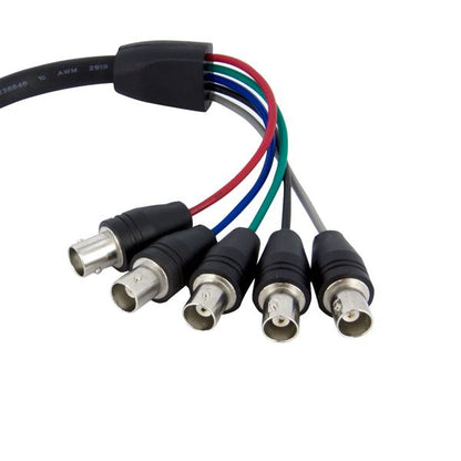 StarTech.com VGABNCMF1 adaptador de cable de vídeo 0.3 m VGA (D-Sub) 5 x BNC Negro