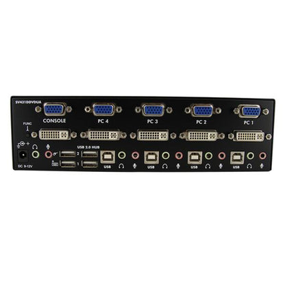 StarTech.com SV431DDVDUA interruptor KVM Negro