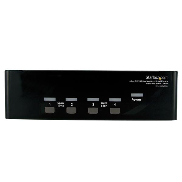 StarTech.com SV431DDVDUA interruptor KVM Negro