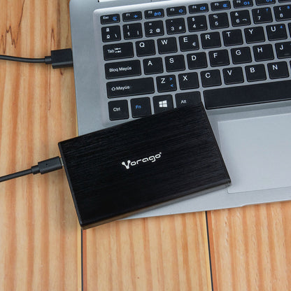 ENCLOSURE VORAGO HDD-202 DD 2.5 SATA USB TIPO C 3.1 NEGRO