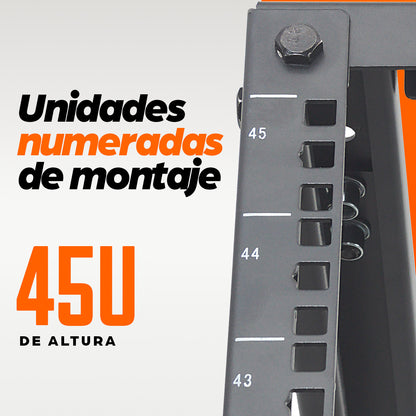 Rack Doble Intellinet 19" 45U Flatpack Color Negro