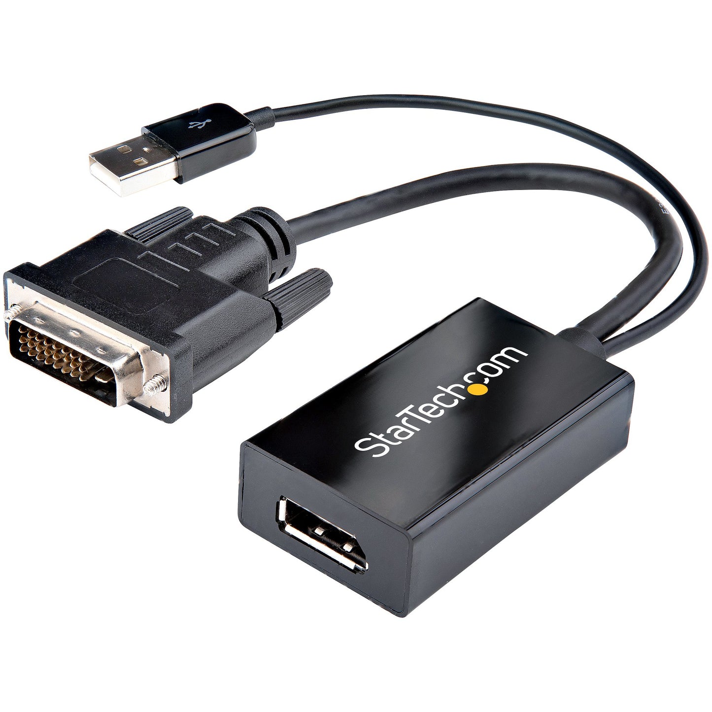 StarTech.com DVI2DP2 adaptador de cable de vídeo 0.254 m Negro