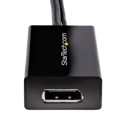 StarTech.com DVI2DP2 adaptador de cable de vídeo 0.254 m Negro