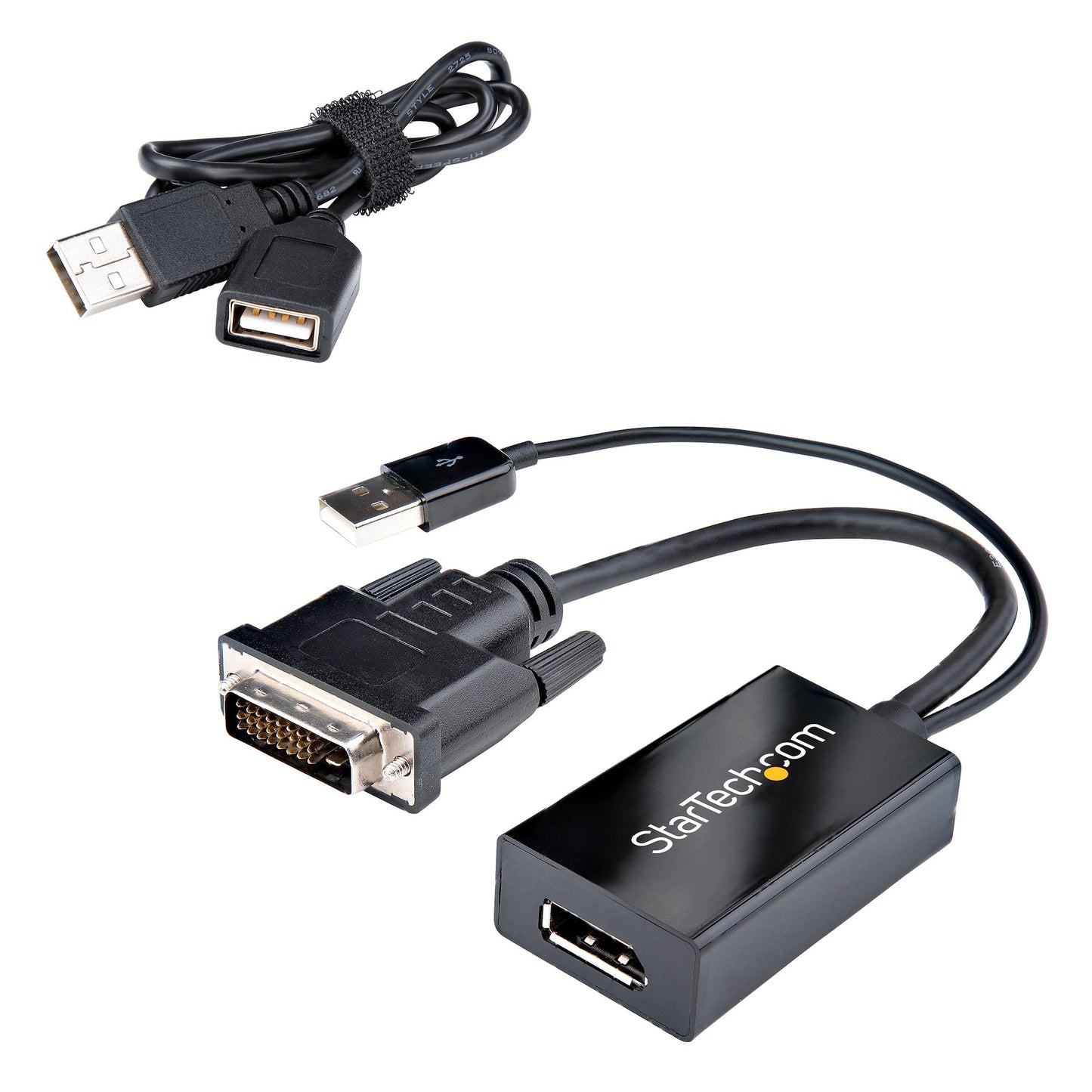 StarTech.com DVI2DP2 adaptador de cable de vídeo 0.254 m Negro