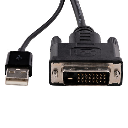 StarTech.com DVI2DP2 adaptador de cable de vídeo 0.254 m Negro